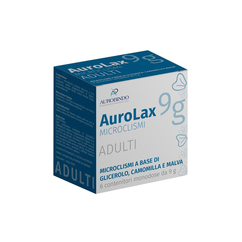 MICROCLISMI PER ADULTI AUROLAX 6 CONTENITORI 9 G